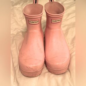Pink hunter short boots